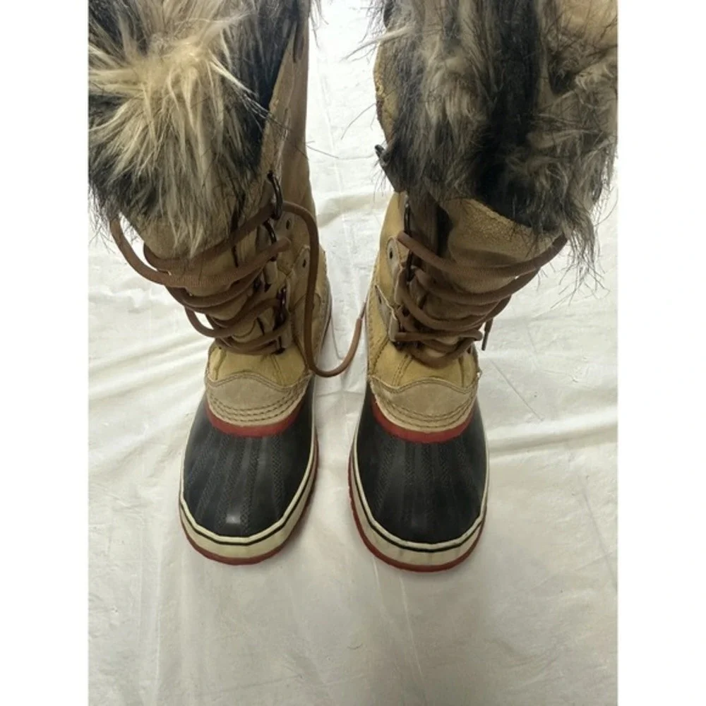Sorel Joan Of Arctic Boots Womens Size 7‎ Taffy Insulated Waterproof Winter